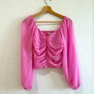Pink Long Sleeve Crop